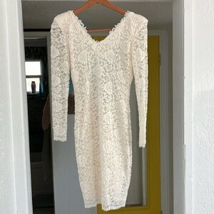 - Vintage white lace dress! Made in USA